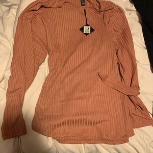 Tie front long sleeve shirt